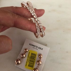 Kenneth Cole Rose Gold Earring / Bracelet Set